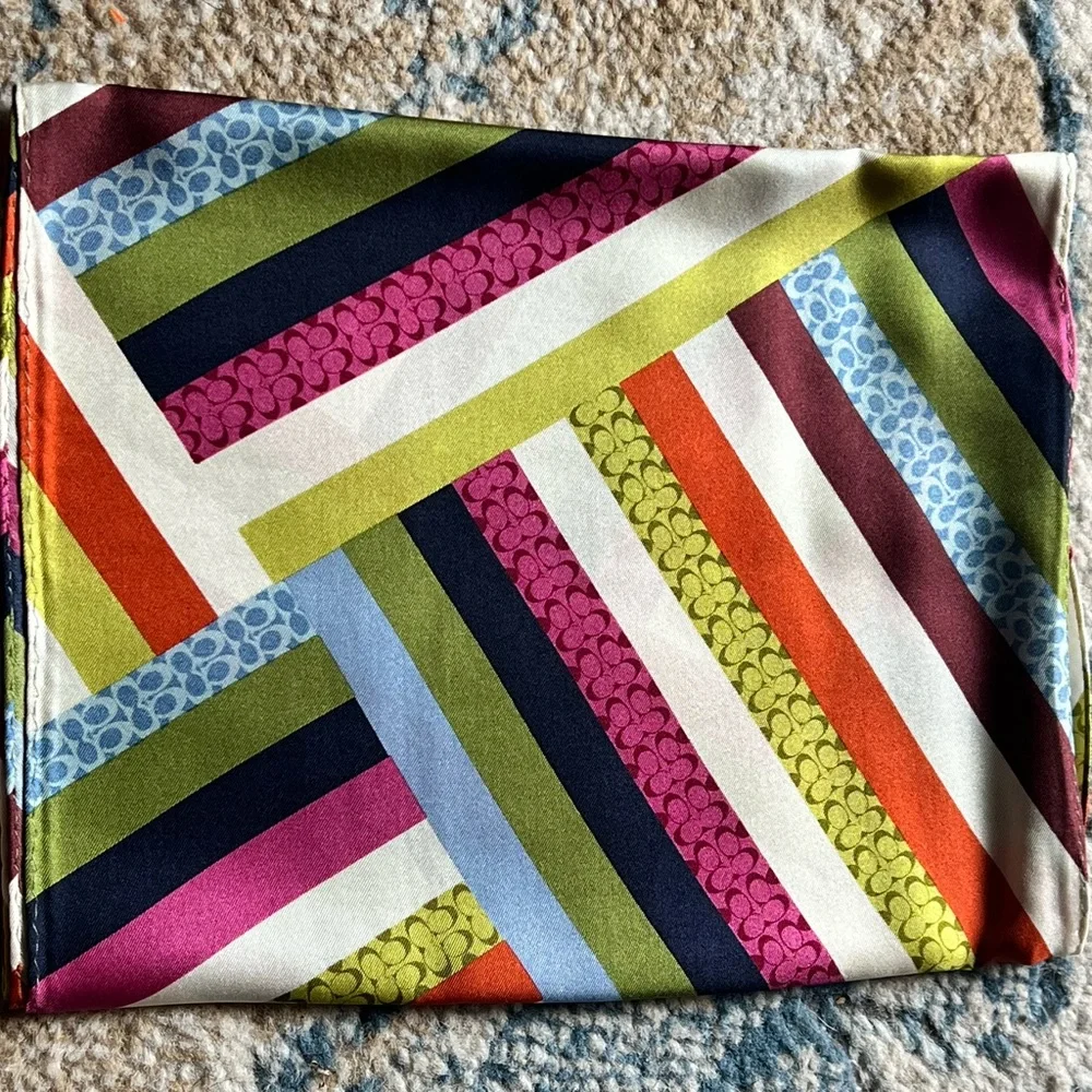 Vintage Coach Multicolor Scarf - Picture 1 of 7